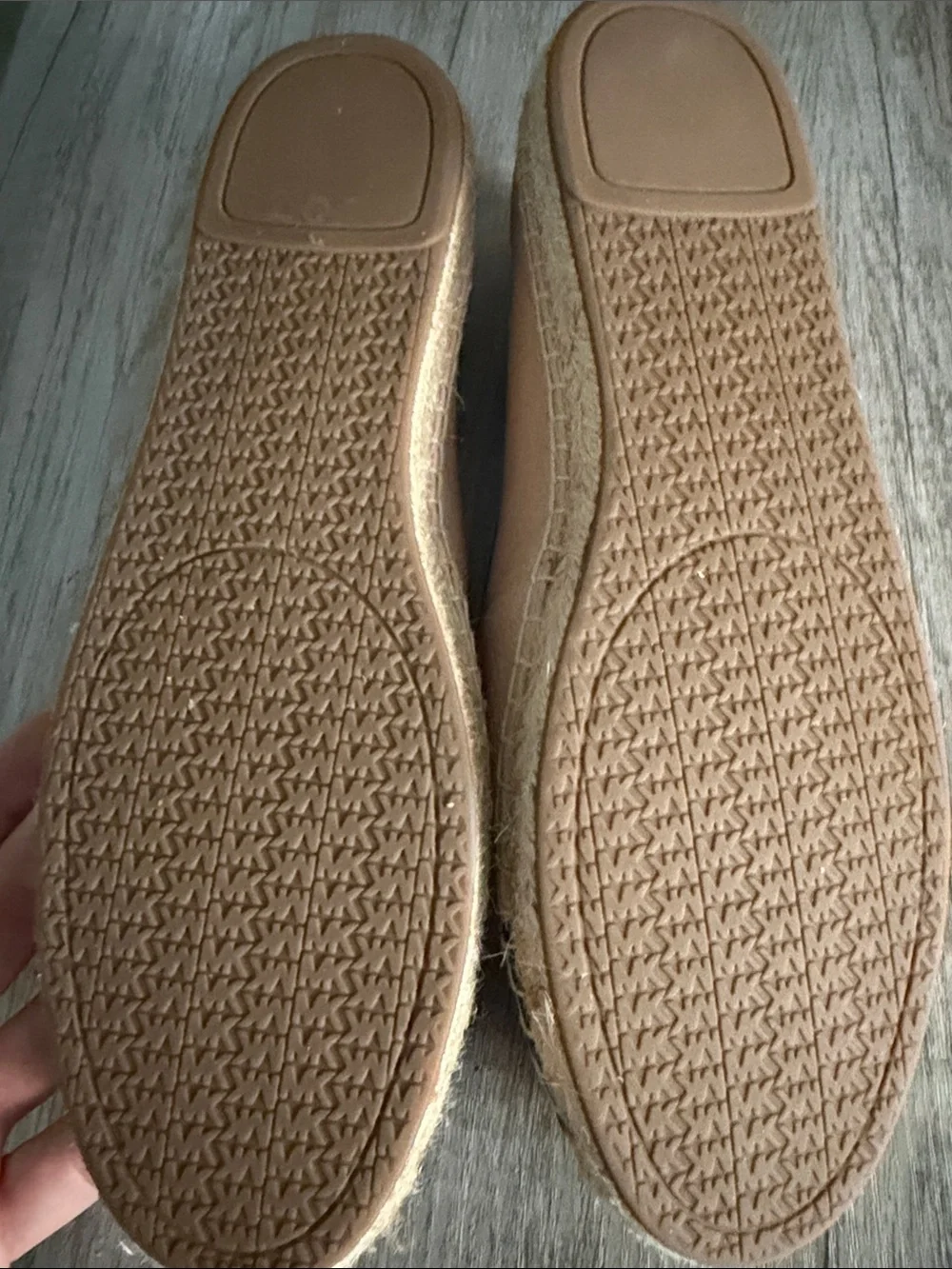 Michael Kors Two-Tone Blush and Black Espadrille Flats 8.5